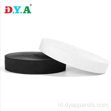 20mm datar anyaman putih elastis